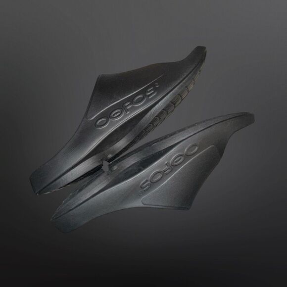 Adult Unisex Oofos OOLALA Matte Black Recovery Sandals Size M12 W14 - Picture 8 of 11